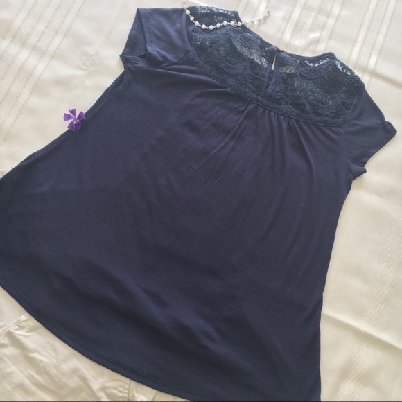 Rewind Blue Top, sz S - Picture 4 of 5